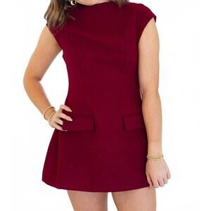 NEW LINE AND DOT noelia mini dress in red